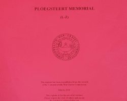 Ploegsteert Memorial Cemetery Register